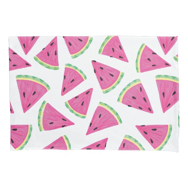 Watermelon tropical fruit pattern pillow case (Front)