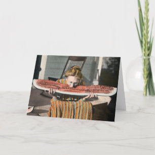 Watermelon vintage photo card