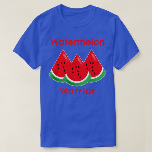 Watermelon Warrior Sweet Summer Fruit Lover Vegan  T-Shirt (Design Front)