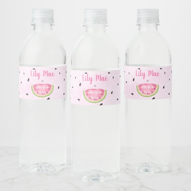 Watermelon Water Bottle Label  (Bottles)