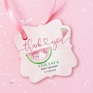 Watermelon Watercolor Baby Shower Thank You Favor Tags