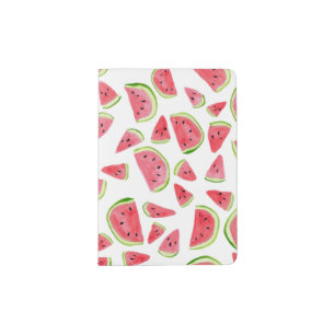 Watermelon watercolor colorful passport holder