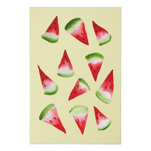 Watermelon watercolor cute fruit canvas print