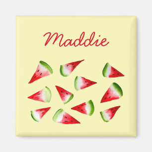 Watermelon watercolor cute fruit magnet