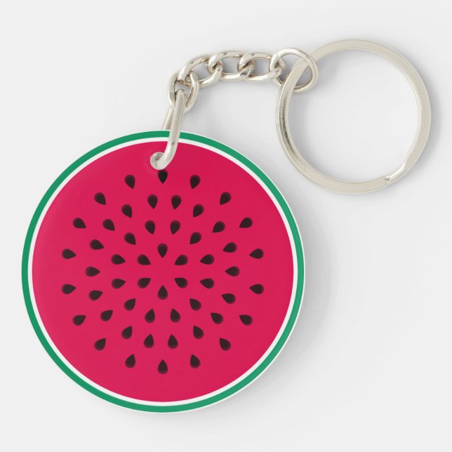 Watermelon Wedge Keychain (Back)
