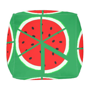 Watermelon Wedge Outdoor Pouf