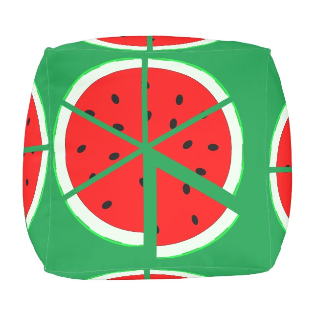 Watermelon Wedge Outdoor Pouf (Top)