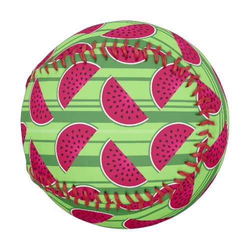 Watermelon Wedges Pattern Baseball