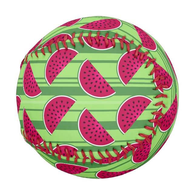 Watermelon Wedges Pattern Baseball (Back Left)