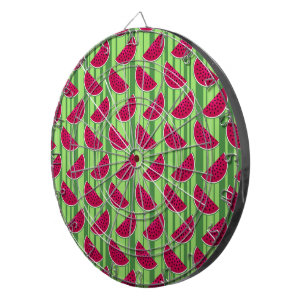 Watermelon Wedges Pattern Dartboard With Darts