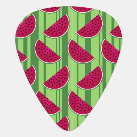 Watermelon Wedges Pattern Guitar Pick