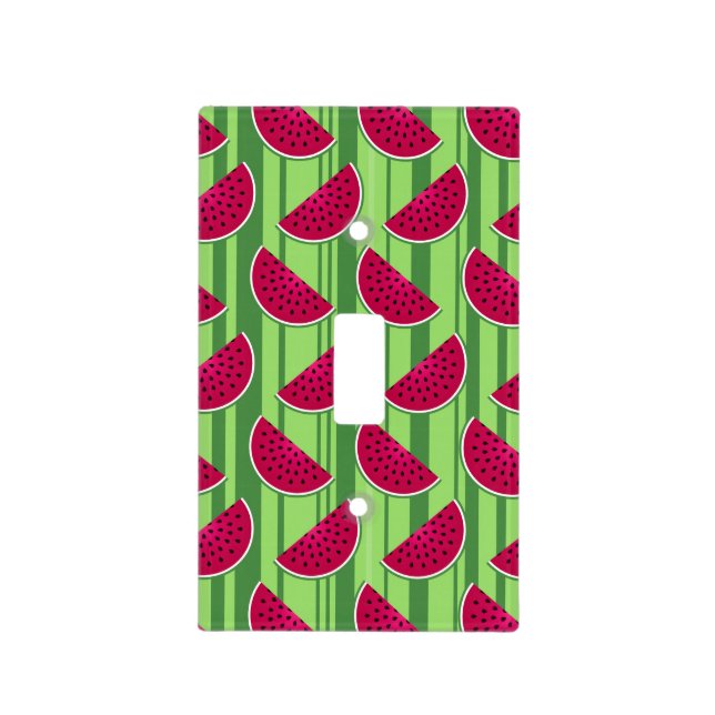 Watermelon Wedges Pattern Light Switch Cover (Front)
