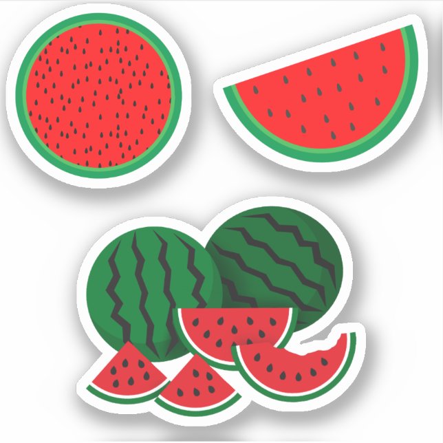 Watermelon Wedges Sticker (Front)