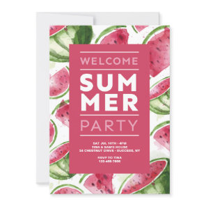 Watermelon Welcome Summer Party Invitation