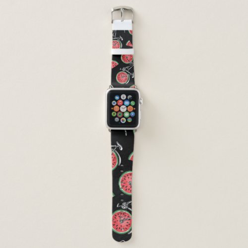 Watermelon wheel bicycles summer pattern apple watch band