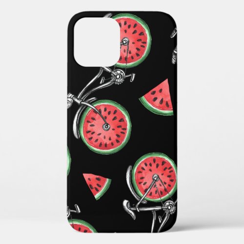Watermelon wheel bicycles summer pattern iPhone 12 case