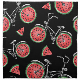 Watermelon wheel bicycles, summer pattern. cloth napkin