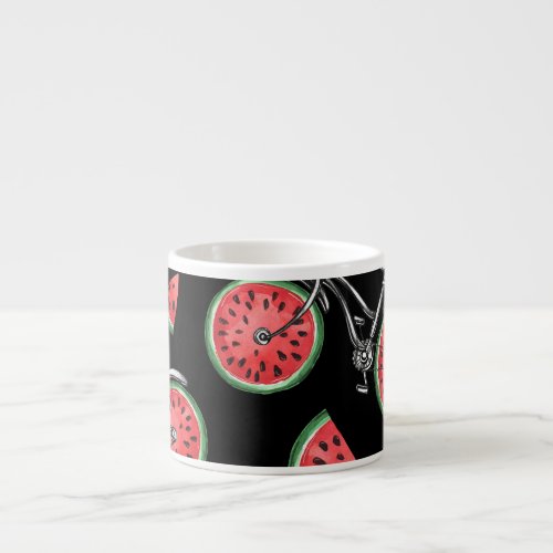 Watermelon wheel bicycles summer pattern espresso cup