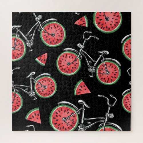 Watermelon wheel bicycles summer pattern jigsaw puzzle