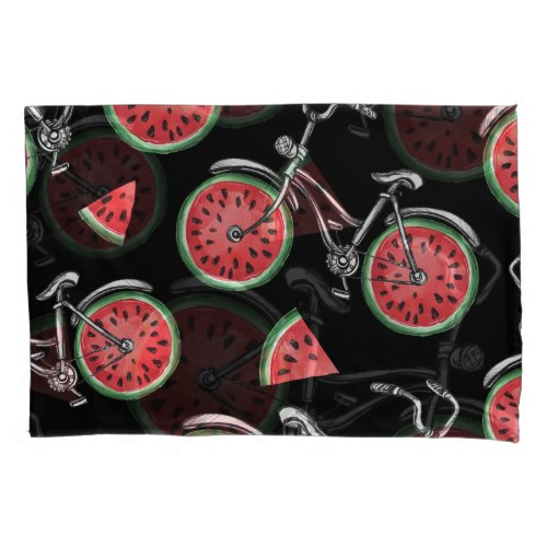 Watermelon wheel bicycles summer pattern pillow case