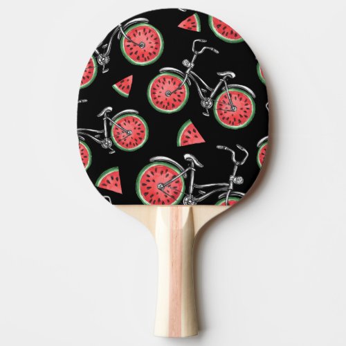 Watermelon wheel bicycles summer pattern ping pong paddle