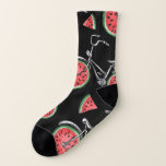 Watermelon wheel bicycles, summer pattern. socks