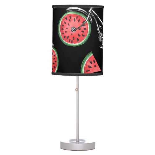 Watermelon wheel bicycles summer pattern table lamp