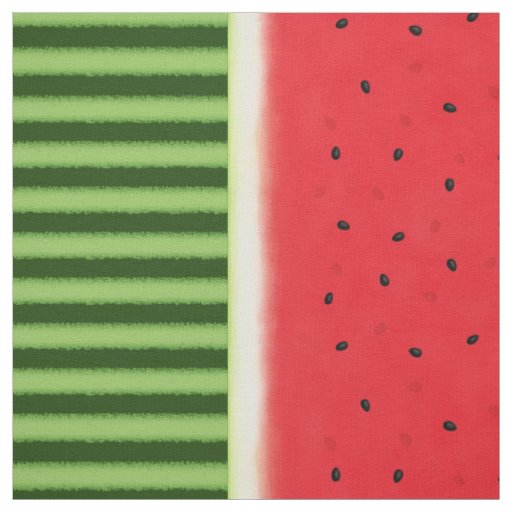 Watermelon with Rind & Peel (small scale) Fabric