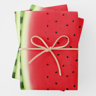 Watermelon with Rind Wrapping Paper Sheets