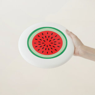 Watermelon with Seeds and Green Rind Black Wham-O Frisbee