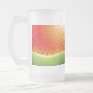 Watermelon with Seeds Background Frosted Glass Beer Mug