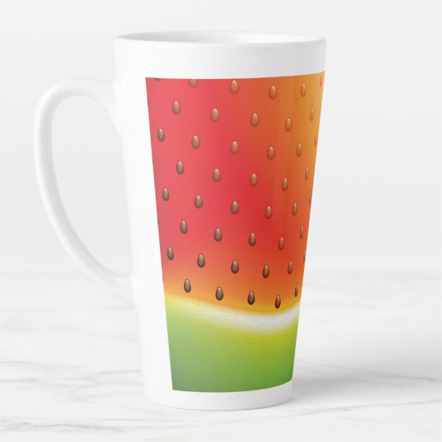 Watermelon with Seeds Background  Latte Mug (Left)