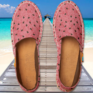 Watermelon with seeds - pink espadrilles