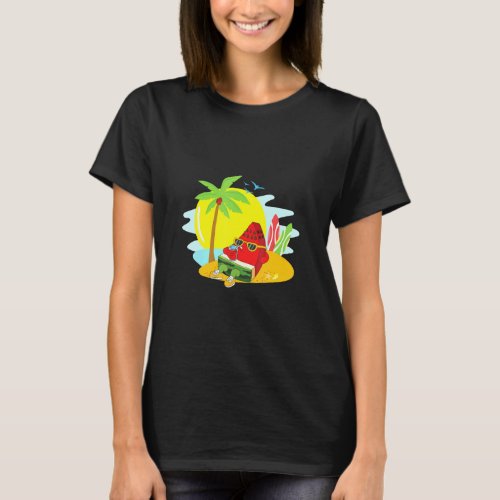 Watermelon With Sunglasses Watermelon Summer Vacat T_Shirt