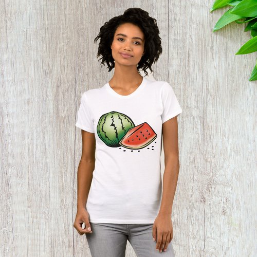 Watermelon Womens Fruit Food T_Shirt