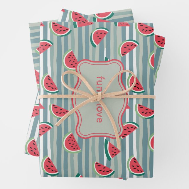Watermelon Wrapping Paper Sheets (In situ)