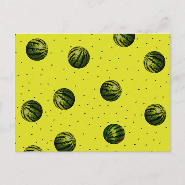 watermelon yellow with seeds postcard (Front)