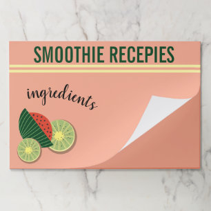 Watermelons and kiwis paper pad