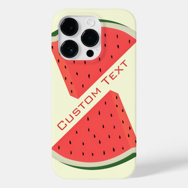 Watermelons Custom Text Name Colors Case-Mate iPhone Case (Back)
