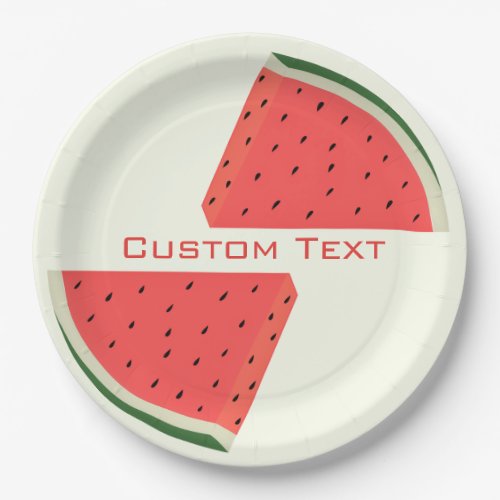 Watermelons Paper Plates _ Your Text _ Name 