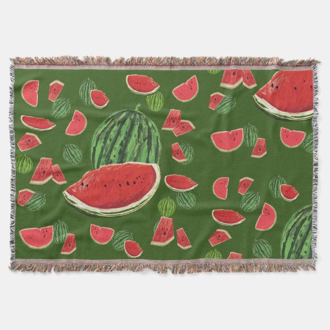 Watermelons Throw Blanket (Front)