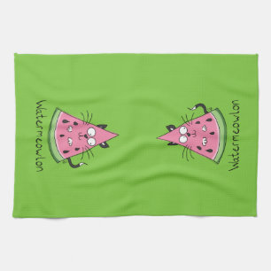 Watermeowlon Watermelon Cat Funny Kitchen Towel