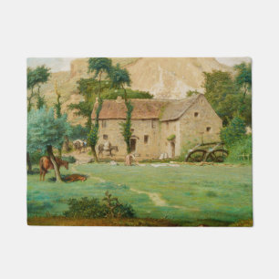 Watermill at the Foot of a Mountain Doormat
