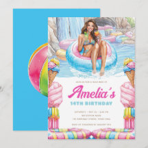 Waterpark Teen Pool Party Birthday