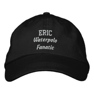 Waterpolo Fanatic Custom Name V08H Embroidered Baseball Cap