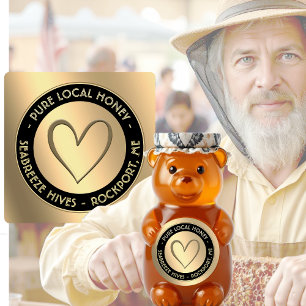 Waterproof 2oz BABY BEAR HONEY Round or Square Kids' Labels
