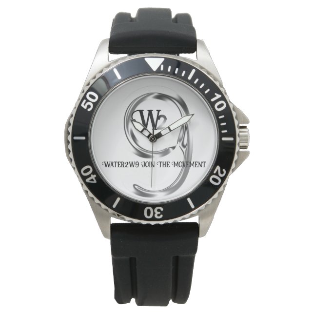Waterproof 330ft Official Water2w9 Logo Watch  (Front)