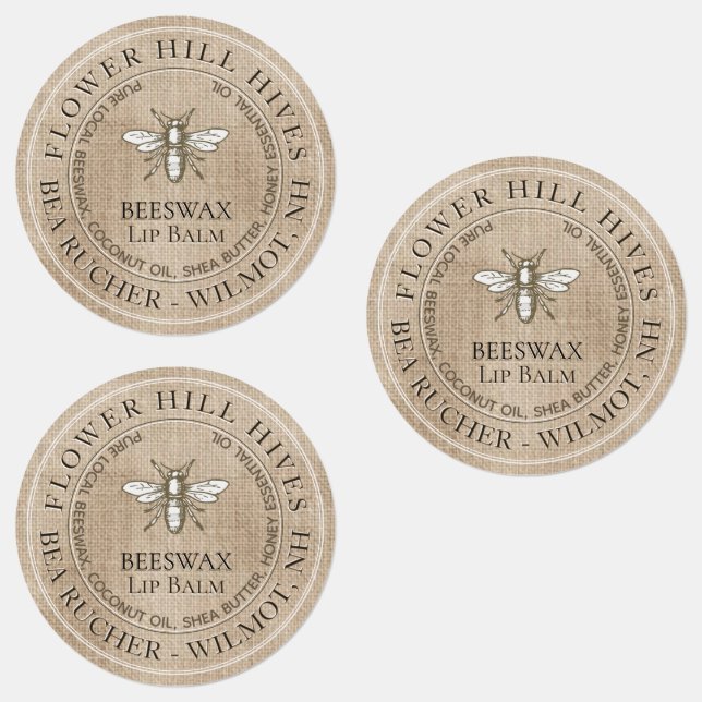 Waterproof Apiary Product Container Labels 1.5" (Group)