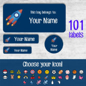 Waterproof Backpack Clothing Name Label (Info)