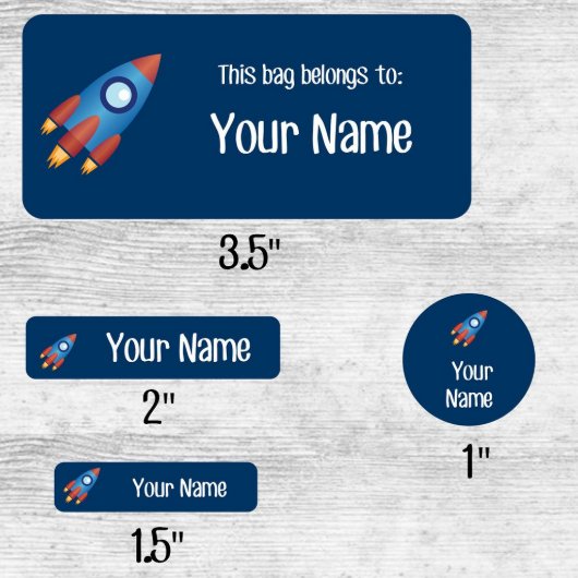 Waterproof Backpack Clothing Name Label (Dimension)